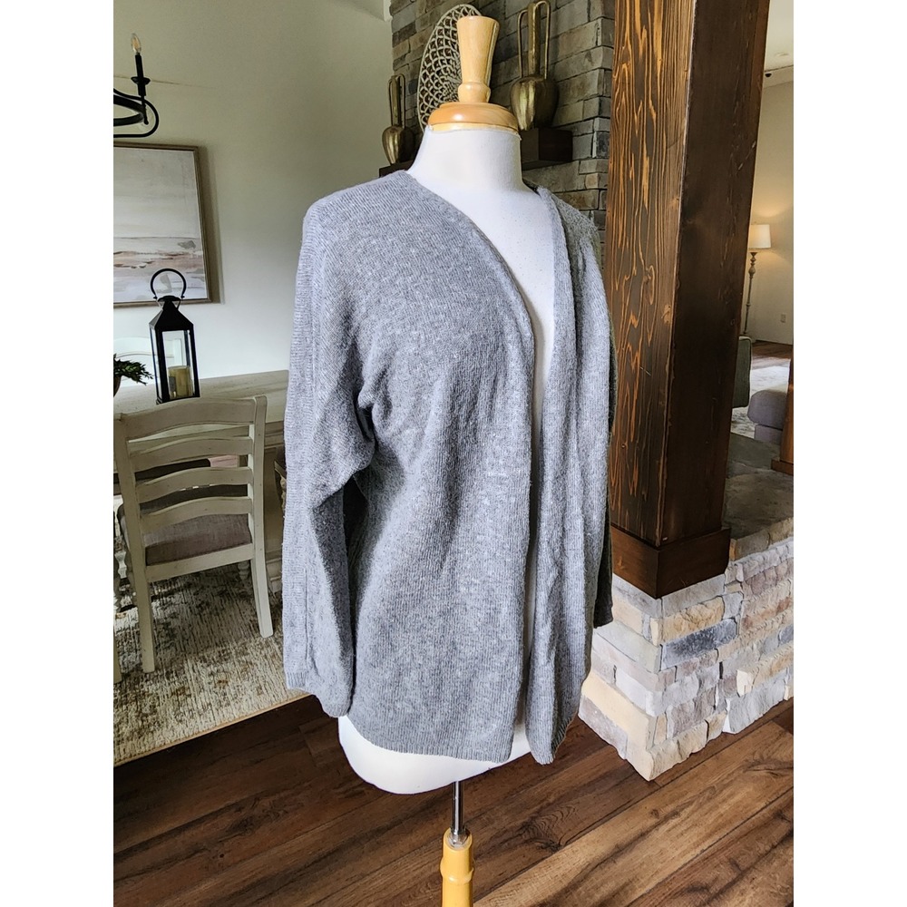 Brandy Melville Gray Wool Blend Open Front Oversized Cardigan Sweater One Size